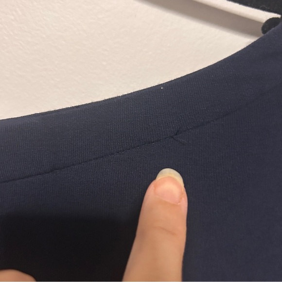 J Jill Wearever Collection Women's size 4X Navy V-Neck Top Plus Size Jersey Knit - Picture 9 of 10